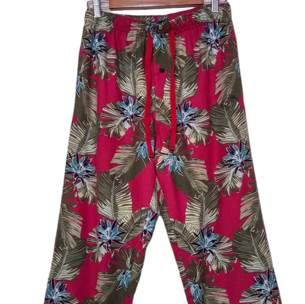 Tommy Bahama Tropical Print Men's Flannel Pajama Pants - Picture 2 of 13